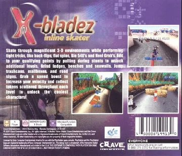 X-Bladez - Inline Skater (US) box cover back